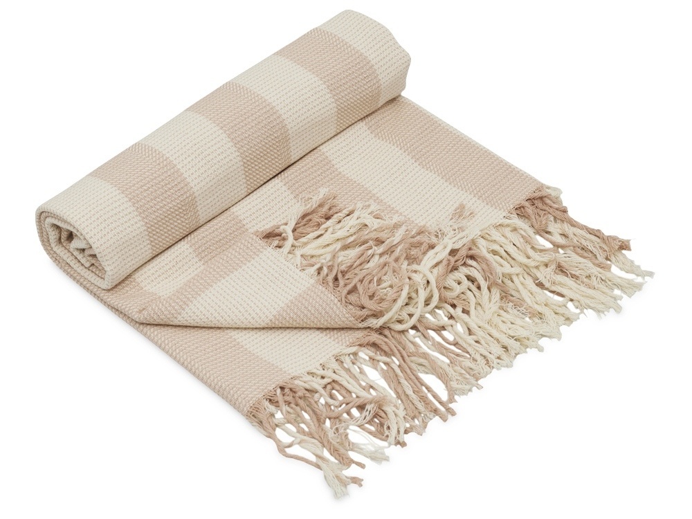 Плед Reglet из хлопка с бахромой