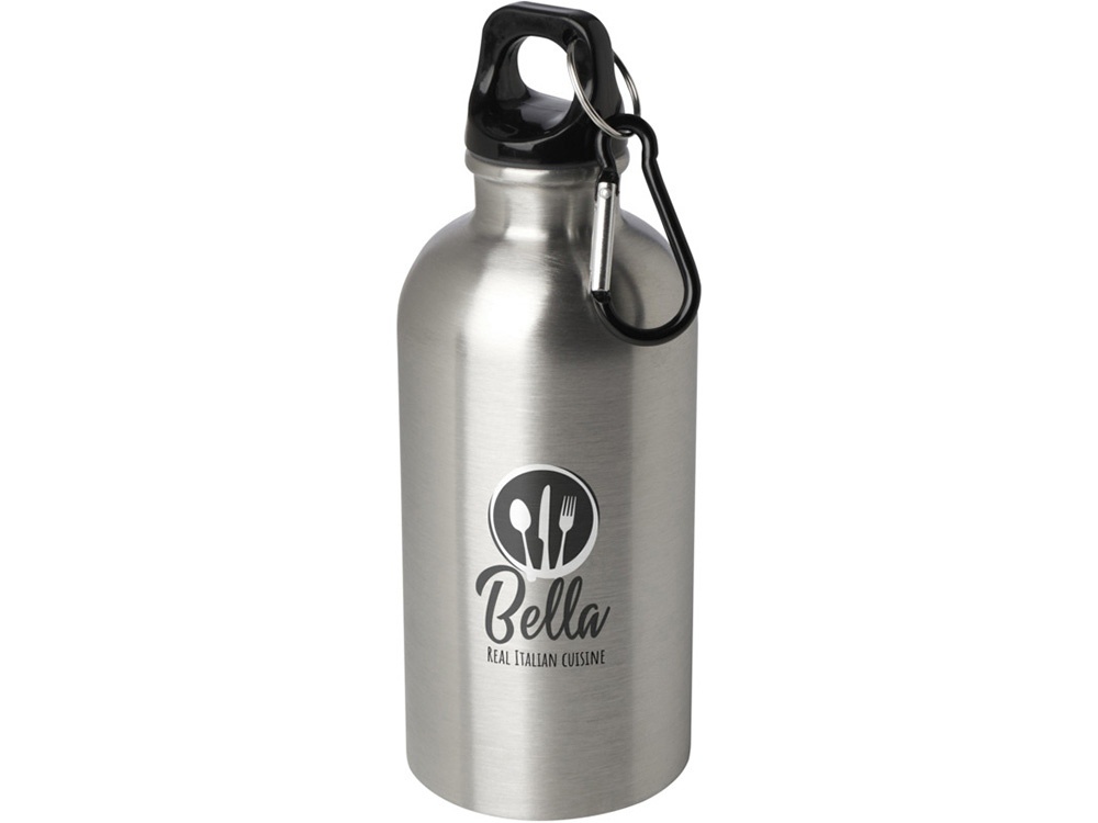 Одностенная бутылка для воды с карабином Oregon, 400 мл