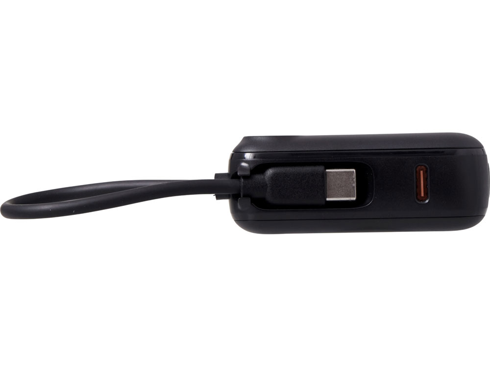 Внешний аккумулятор со встроенным кабелем Liri, QC/PD, 10000 мАч