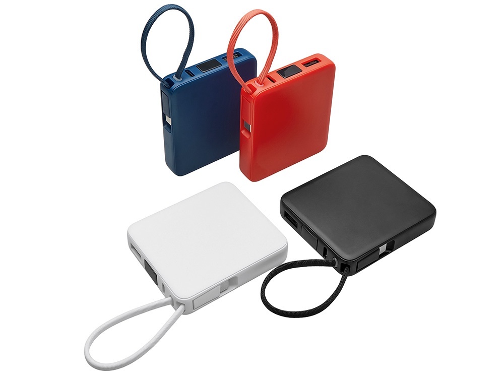 Внешний аккумулятор со встроенным кабелем USB-C Дэнси, 5000 мАч