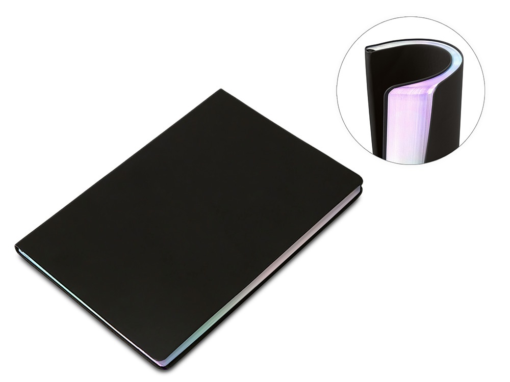 Блокнот А5 в гибкой обложке Fellini с голографическим срезом