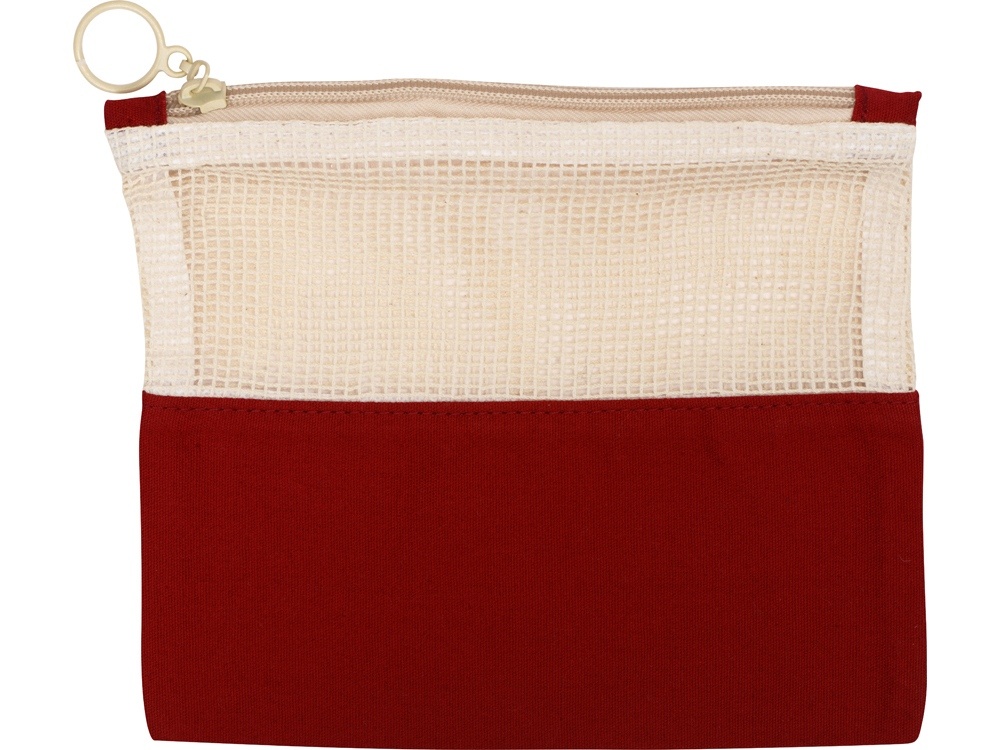 Косметичка Mesh хлопковая с сетчатой вставкой