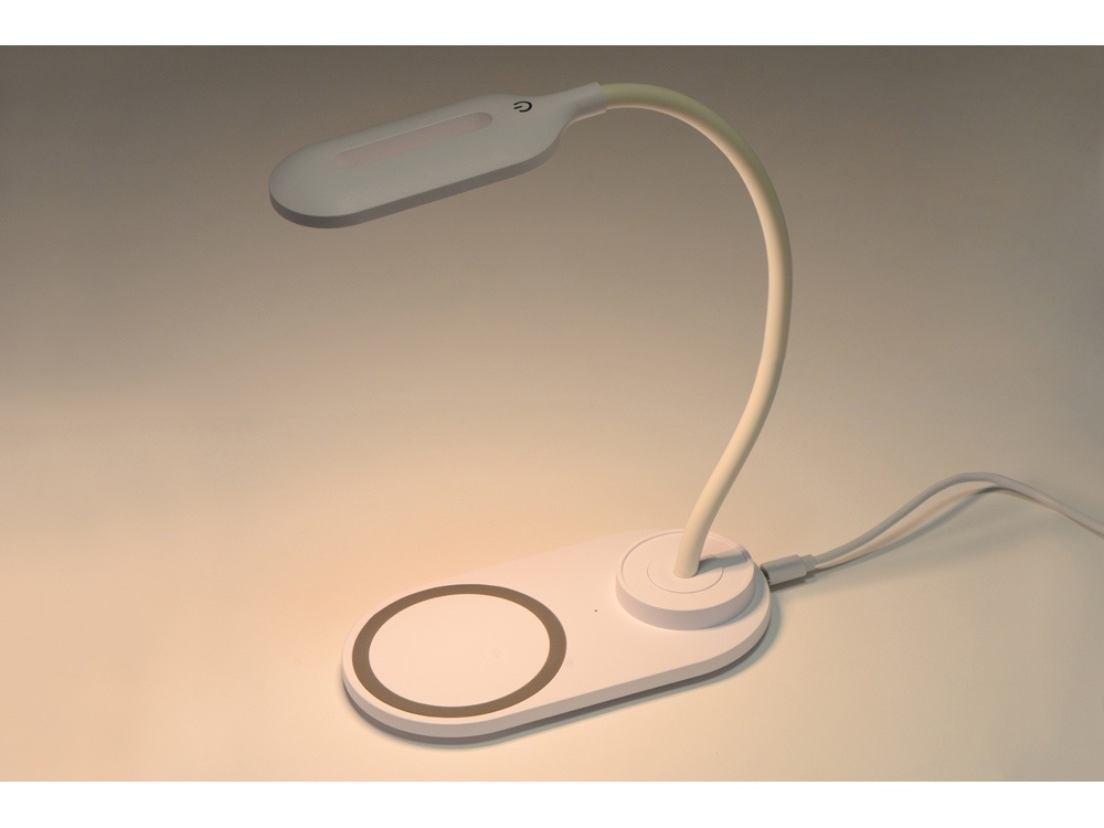 Настольный светильник с беспроводной зарядкой Flamp