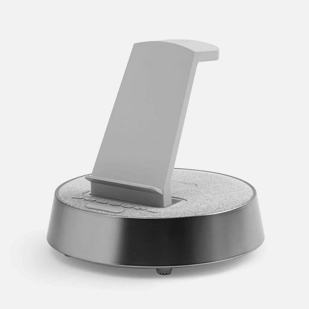 Bluetooth-колонка с беспроводной зарядкой и часами netEnergy