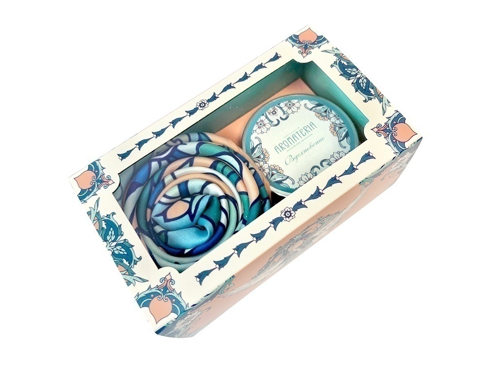 Набор: платок Царевна Лебедь и свеча Вдохновение