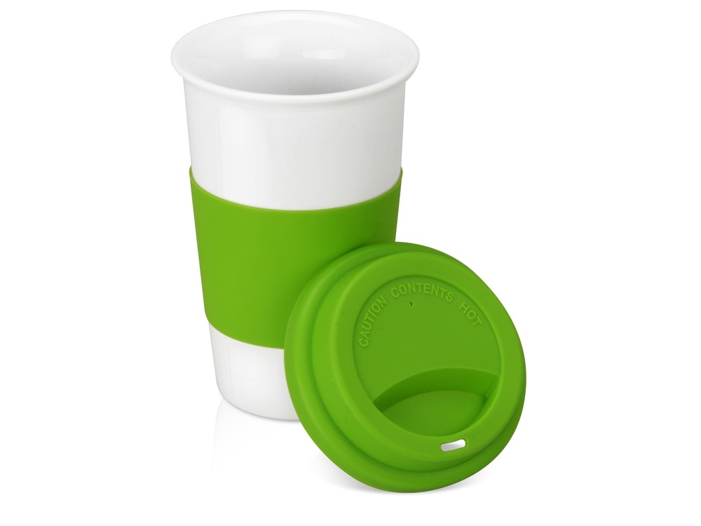 Кружка Нью-Йорк  с силиконовой крышкой и манжетой