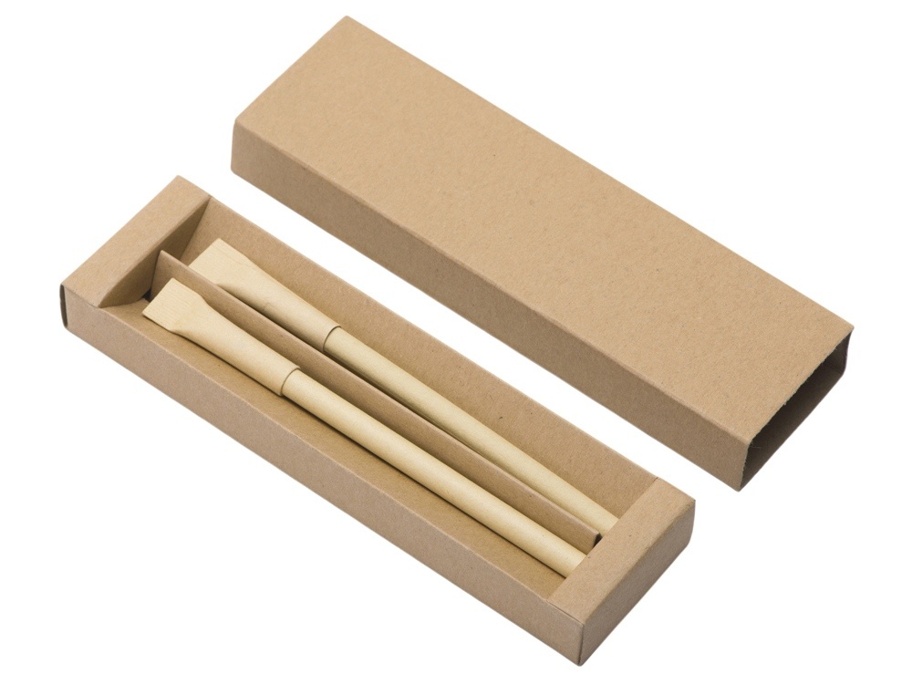 Подарочный набор Recycled Duo c шариковой ручкой и вечным карандашом из переработанной бумаги